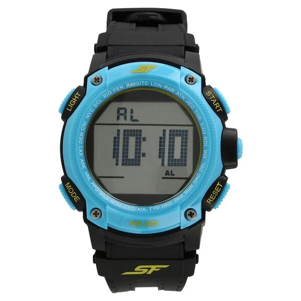 SF Super Fibre Digital Dial Plastic Strap Watch for Men 77073pp04