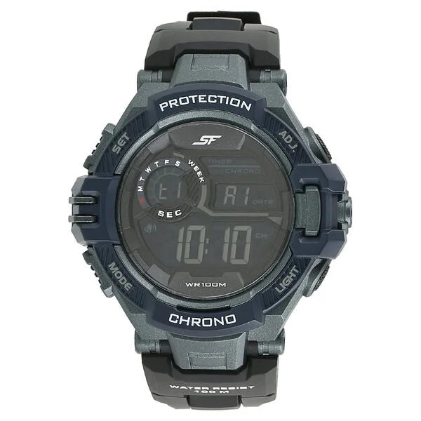 SF Super Fibre Digital Dial Plastic Strap Watch for Men 77075pp02