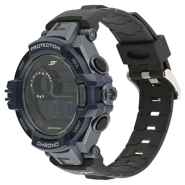 SF Super Fibre Digital Dial Plastic Strap Watch for Men 77075pp02 - KRISHNA WATCH COMPANY