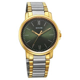 Sonata Traditional Essentials Quartz Analog Green Dial Stainless Steel Strap Watch for Men NT77083bm01