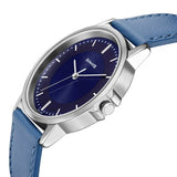 Sonata Quartz Analog Blue Dial Leather Strap Watch for Men 77083sl07w - KRISHNA WATCH COMPANY