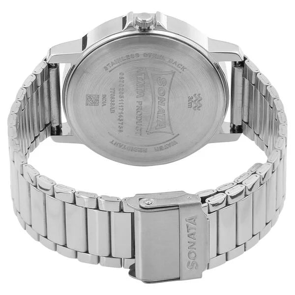 Sonata Quartz Analog with Day and Date Watch for Men - 77083SM01 - KRISHNA WATCH COMPANY