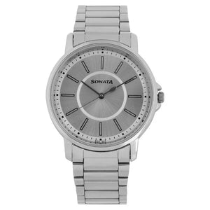 Sonata Quartz Analog Watch for Men - 77083SM03 - KRISHNA WATCH COMPANY
