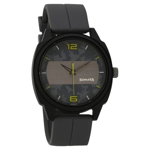 Sonata Camo Multicoloured Dial Plastic Strap Watch for Men 77086pp11w - KRISHNA WATCH COMPANY