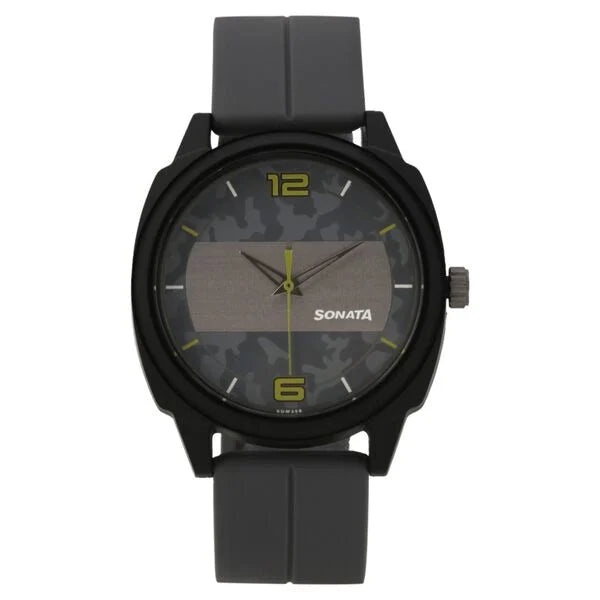 Sonata Camo Multicoloured Dial Plastic Strap Watch for Men 77086pp11w - KRISHNA WATCH COMPANY