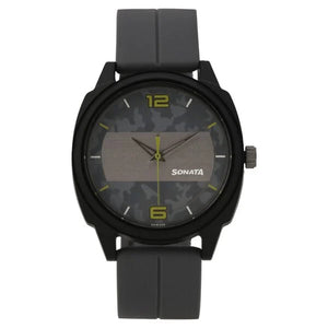 Sonata Camo Multicoloured Dial Plastic Strap Watch for Men 77086pp11w - KRISHNA WATCH COMPANY