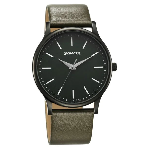 Sonata Aspire Quartz Analog Watch for Men - 77105NL10W - KRISHNA WATCH COMPANY