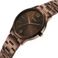 Sonata Aspire Quartz Analog Brown Dial Stainless Steel Strap Watch For Men 77105qm06w
