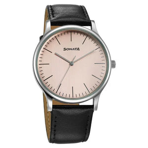 Sonata Aspire Quartz Analog Watch For Men - 77105SL20W - KRISHNA WATCH COMPANY