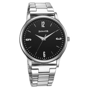 Sonata Aspire Quartz Analog Watch for Men - 77105SM09W - KRISHNA WATCH COMPANY