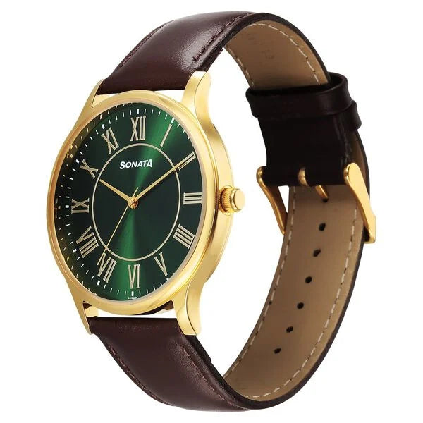 Sonata Traditional Essentials Quartz Analog Watch For Men 77105yl04w