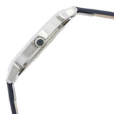 Sonata Knot White Dial Leather Strap Watch for Men  77107sl02