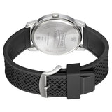 Sonata Smart Plaid Quartz Analog Black Dial TPU Strap Watch for Men np77107sp02w