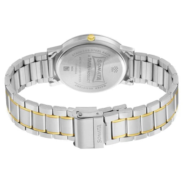 Sonata Quartz Analog Watch for Men - 77108BM01W - KRISHNA WATCH COMPANY