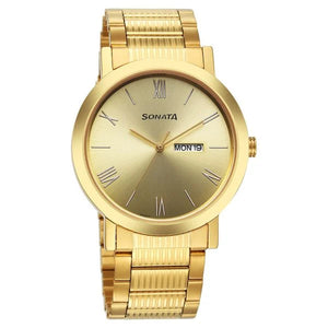 Sonata Utsav Quartz Analog 77108YM11 - KRISHNA WATCH COMPANY