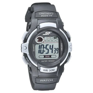 SF Digital Dial Black PU Strap Watch for Men 77110pp02 - KRISHNA WATCH COMPANY