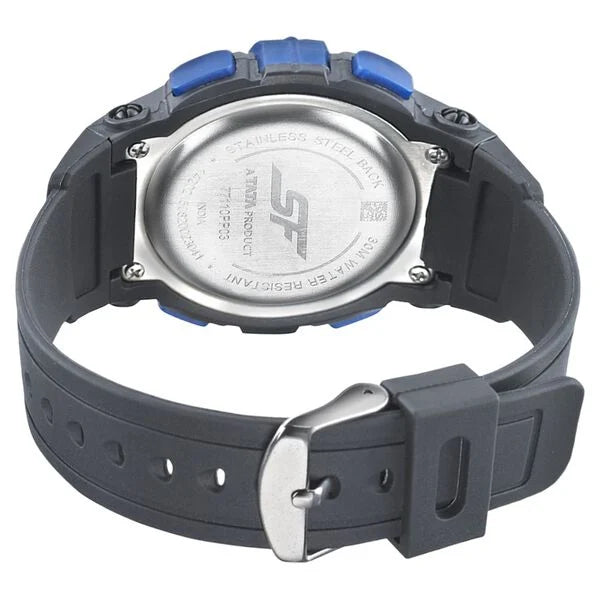 SF Digital Dial Black PU Strap Watch for Men 77110pp03