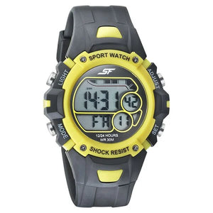 SF Digital Dial Black PU Strap Watch for Men 77111pp03 - KRISHNA WATCH COMPANY