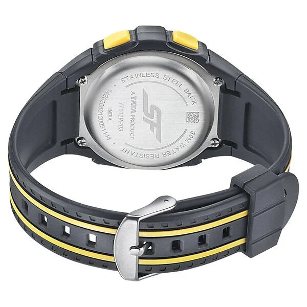 SF Digital Dial Black PU Strap Watch for Men 77112pp03