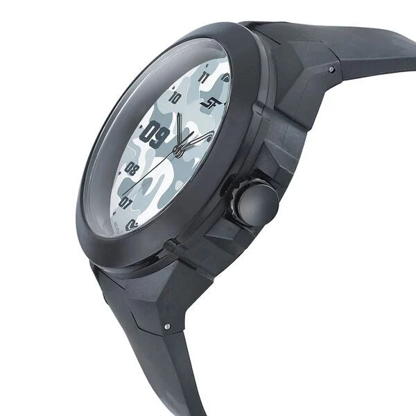 SF Turbo Quartz Analog Multicoloured Dial PU Strap Watch for Men 77114pp04w