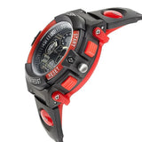 SF Quartz Analog Digital Black Dial PU Strap Watch for Men 77116pp03w