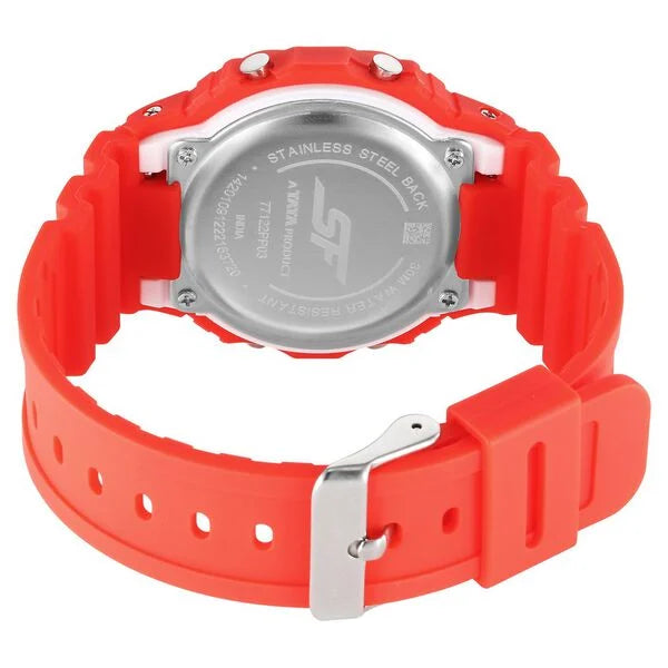 SF Hexa Digital Dial Unisex Watch With Polyurethane Strap 77122pp03