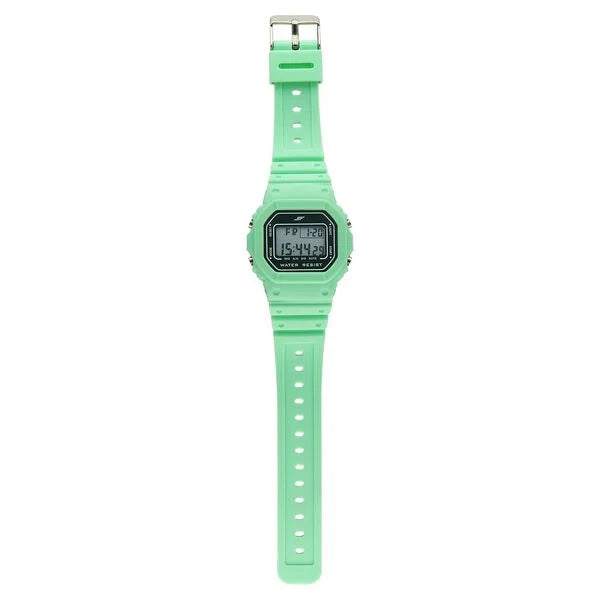 SF Digital Dial Green Polyurethane Strap Watch For Unisex 77122pp05