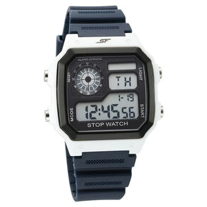 SF Hexa Digital Dial Unisex Watch With Polyurethane Strap 77123pp02 - KRISHNA WATCH COMPANY