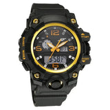 SF Sparq Quartz Digital Analog Digital Black Round Dial Black Polyurethane Strap Watch For Men 77129pp05w