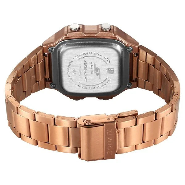 SF Hexa Metal Digital Dial Stainless Steel Strap Watch for Unisex 77134pm04w