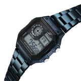 Sonata Hexa Digital Black Dial Blue Color Stainless Steel Strap Watch For Unisex 77134pm07w