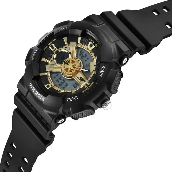 SF Bold Black & Gold Design Men's Watch - Perfect Blend of Elegance and Strength 77137pp02
