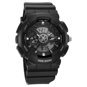 SF Sleek All-Black Chronograph Men's Watch - Modern Minimalist Design for the Professional 77137pp04 - KRISHNA WATCH COMPANY