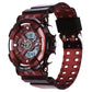 Sonata SF Spectra Quartz Digital Maroon Dial Translucent Maroon Polyether Strap Watch For Men 77137pp07