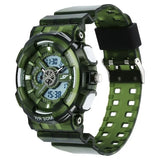 SONATA SF Spectra Quartz Digital Green Dial Watch For Men - 77137PP08