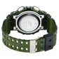 Sonata SF Spectra Quartz Digital Green Dial Translucent Green Polyether Strap Watch For Men 77137pp08