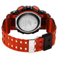 Sonata SF Spectra Quartz Digital Black Dial Translucent Orange PU Strap Watch For Men 77137pp10