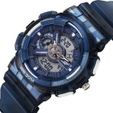 Sonata SF Spectra Quartz Digital Blue Dial Translucent Blue PU Strap Watch For Men 77137pp11