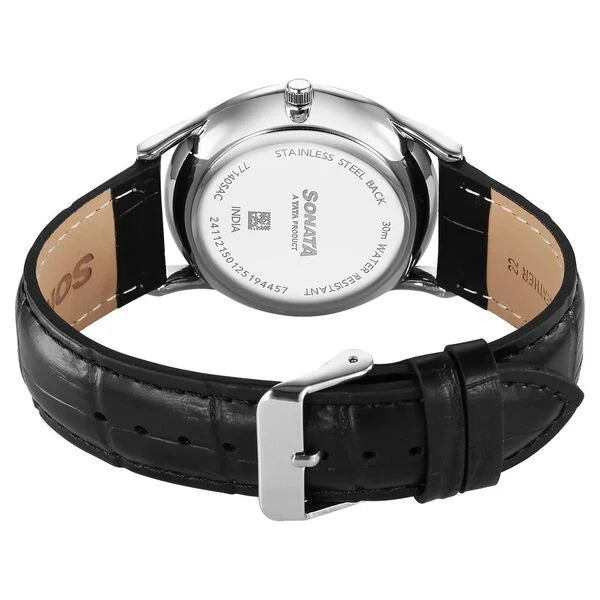 Sonata Eternia Quartz Analog Watch For Men 77140SL03