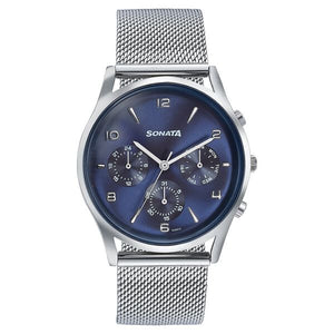 Sonata Wedding Edit Quartz Multifunction Watch For Men - 77140SM02 - KRISHNA WATCH COMPANY