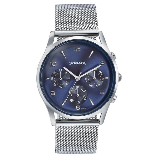 Sonata Wedding Edit Quartz Multifunction Watch For Men - 77140SM02 - KRISHNA WATCH COMPANY