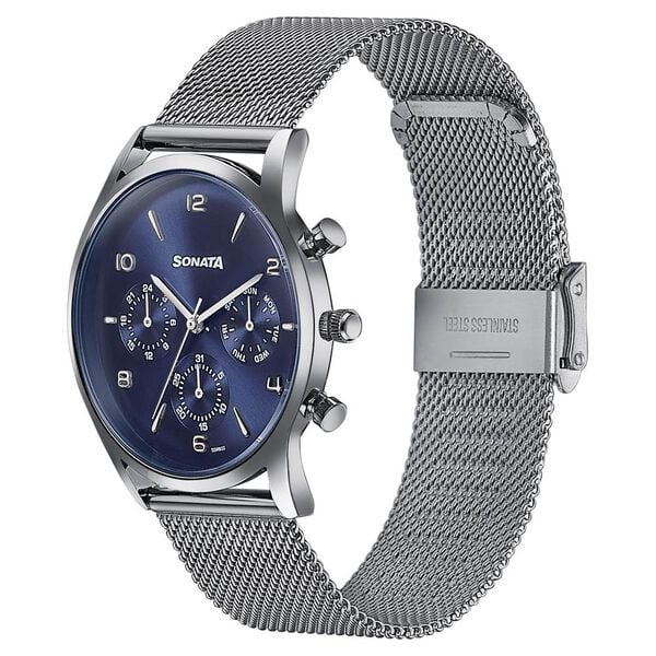 Sonata Wedding Edit Quartz Multifunction Watch For Men 77140sm02