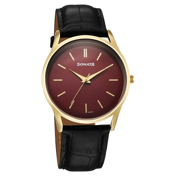 Sonata Eternia Quartz Analog Watch For Men 77140yl02 - KRISHNA WATCH COMPANY