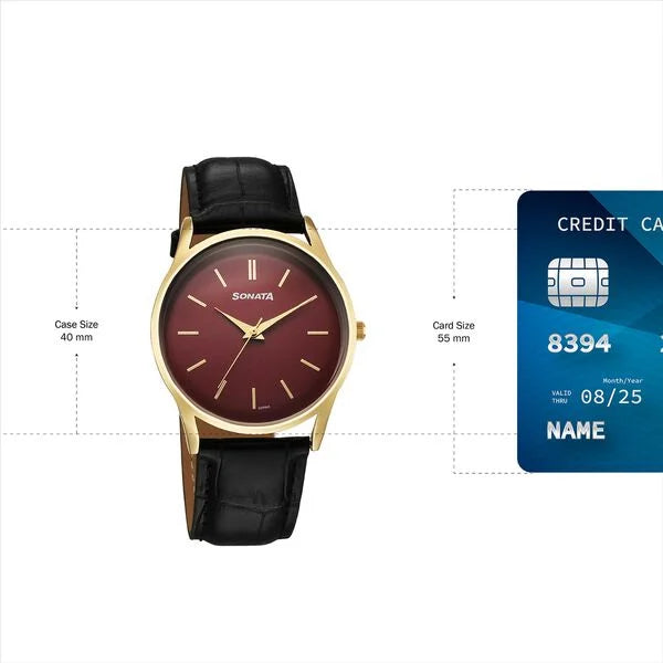 Sonata Eternia Quartz Analog Watch For Men 77140yl02