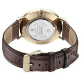 Sonata Quartz Analog White Dial Brown Leather Strap Watch For Men 77143yl01