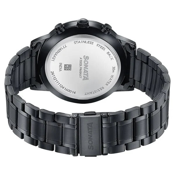 Sonata Wedding Edit Quartz Multifunction Watch For Men 77145nm01