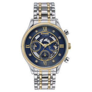 Sonata Wedding Edit Quartz Multifunction Watch For Men - 77146BM01 - KRISHNA WATCH COMPANY