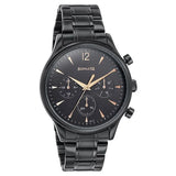 Sonata Quartz Multifunction Black Dial Black Stainless Steel Strap Watch For Men 77146nm01
