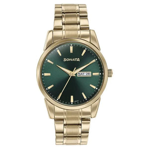Sonata Quartz Analog Watch For Men - 77147YM02 - KRISHNA WATCH COMPANY