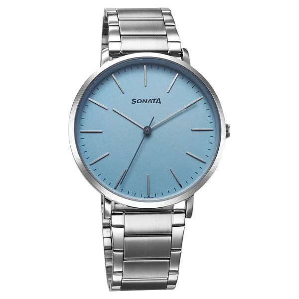 Sonata Ascent Quartz Analog Watch For Men - 77150SM02 - KRISHNA WATCH COMPANY